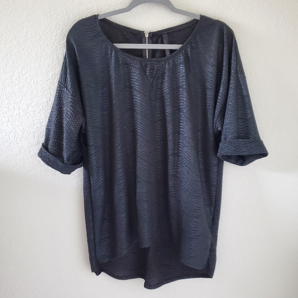Zara Basic Evening Textured Shimmer Effect Tunic - image 1